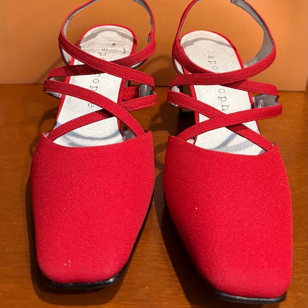 Apostrophe Red Strappy Heels